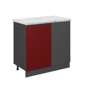 Hjørneskab R-Line Rød 86 cm BP Marmor Vicco