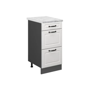 Køkkenskab R-Line Hvid landhus 40 cm BP Marmor Vicco