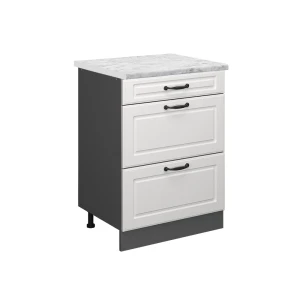 Køkkenskab R-Line Hvid landhus 60 cm BP Marmor Vicco