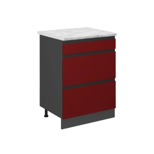 Køkkenskab R-Line Rød 60 cm BP Marmor Vicco