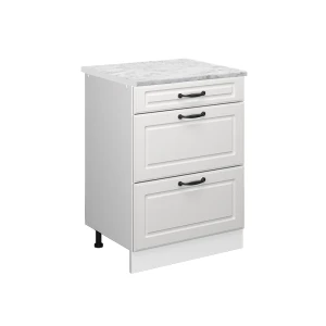 Køkkenskab R-Line Hvid landhus 60 cm BP Marmor Vicco
