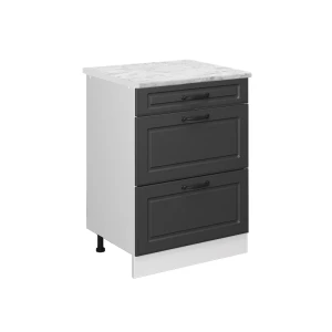 Køkkenskab R-Line Antracit landhus 60 cm BP Marmor Vicco