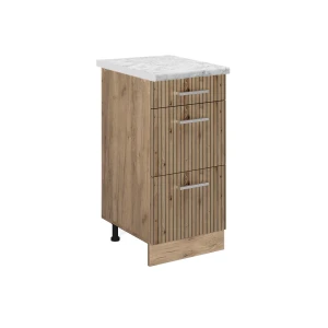 Szafka dolna do kuchni R-Line Dąb rzemieślniczy 40 cm BP Marmur Vicco