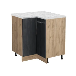 Hjørneskab R-Line Sort beton 75.6 cm BP Marmor Vicco