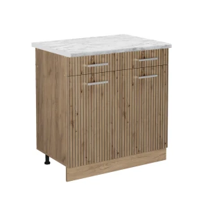 Szafka dolna do kuchni R-Line Dąb rzemieślniczy 80 cm BP Marmur Vicco