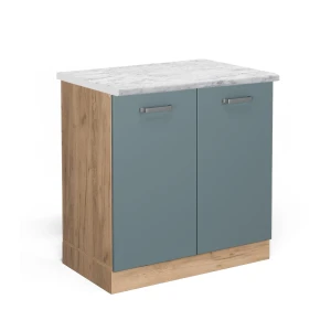 Vaskeskab R-Line Blågrå 80 cm BP Marmor Vicco