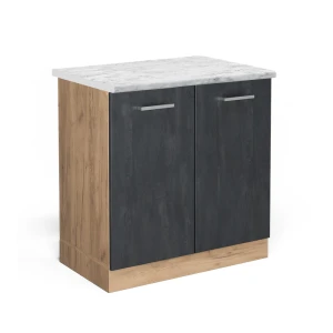 Vaskeskab R-Line Sort beton 80 cm BP Marmor Vicco