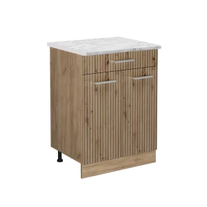 Szafka dolna do kuchni R-Line Dąb rzemieślniczy 60 cm BP Marmur Vicco