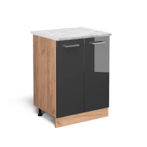 Køkkenskab R-Line Antracit højglans 60 cm BP Marmor Vicco