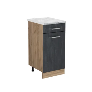 Meuble cuisine R-Line Béton noir 40cm PT Marbre Vicco