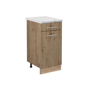 Küchenunterschrank R-Line Artisan-Eiche 40 cm AP Marmor Vicco