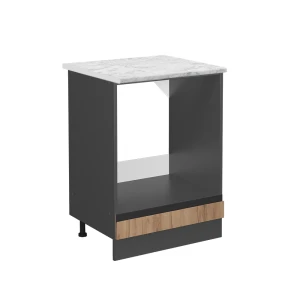 Komfurindbygningsskab R-Line Gold power oak 60 cm BP Marmor Vicco