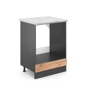 Komfurindbygningsskab R-Line Gold power oak 60 cm BP Marmor Vicco