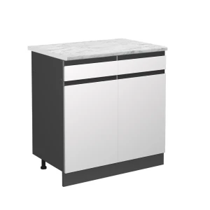 Køkkenskab R-Line Hvid 80 cm BP Marmor Vicco