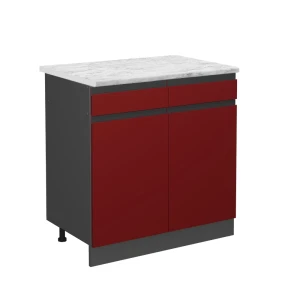Køkkenskab R-Line Rød 80 cm BP Marmor Vicco