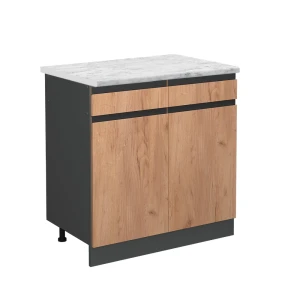 Køkkenskab R-Line Gold power oak 80 cm BP Marmor Vicco