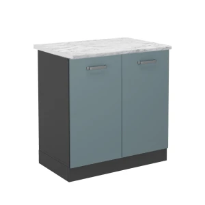 Vaskeskab R-Line Blågrå 80 cm BP Marmor Vicco