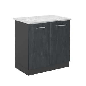 Vaskeskab R-Line Sort beton 80 cm BP Marmor Vicco