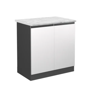 Vaskeskab R-Line Hvid 80 cm BP Marmor Vicco