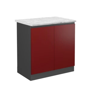 Vaskeskab R-Line Rød 80 cm BP Marmor Vicco