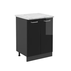 Szafki kuchenne R-Line Czarny wysoki połysk 60 cm BR Marmur Vicco