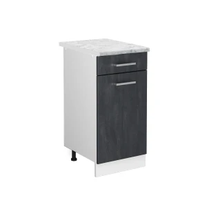 Køkkenskab R-Line Sort beton 40 cm BP Marmor Vicco