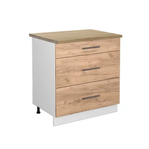 Køkkenskab Fame-Line Gold power oak 80 cm med 3 skuffer, BP Eg Vicco