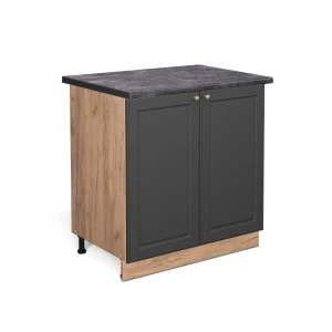 Armário baixo de cozinha Fame-Line Ouro antracite 80 cm com prateleira, AP antracite Vicco