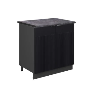 Szafka pod zlew Fame-Line Czarne paski 80 cm z półką, BP Antracyt Vicco