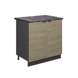 Vaskeskab Fame-Line Panel i eg 80 cm med hylde, BP Antracit Vicco