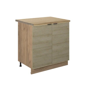 Køkkenskab Fame-Line Panel i eg 80 cm med hylde, BP Eg Vicco