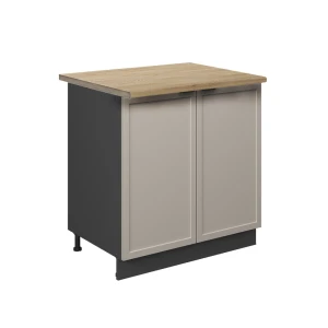 Pesualtaan alakaappi Fame-Line Harmaa beige 80 cm hyllyllä, AP tammi Vicco