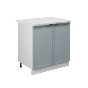 Pesualtaan alakaappi Fame-Line Vaalean siniharmaa 80 cm hyllyllä, AP-marmori Vicco