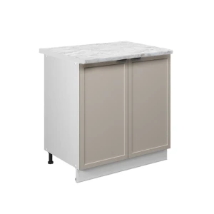 Pesualtaan alakaappi Fame-Line Harmaa beige 80 cm hyllyllä, AP-marmori Vicco