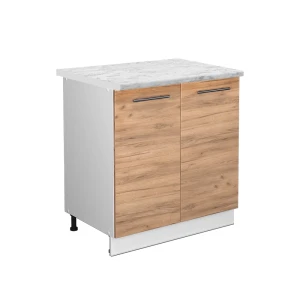 Vaskeskab Fame-Line Gold power oak 80 cm med hylde, BP Marmor Vicco