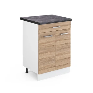 Køkkenskab R-Line Sonoma 60 cm med skuffe, BP Antracit Vicco