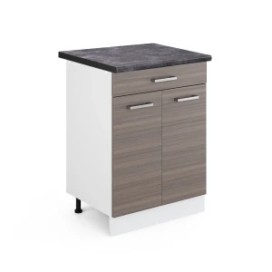 Keittiön alakaappi R-Line Jalo harmaa 60 cm laatikolla, AP antrasiitti Vicco