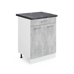 Køkkenskab R-Line Beton 60 cm med skuffe, BP Antracit Vicco