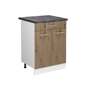 Szafka dolna do kuchni R-Line Dąb rzemieślniczy 60 cm z szufladą, BP Antracyt Vicco