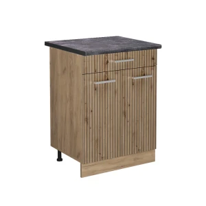 Szafka dolna do kuchni R-Line Dąb rzemieślniczy 60 cm z szufladą, BP Antracyt Vicco