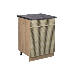 Køkkenskab Fame-Line Panel i eg 60 cm med skuffe, BP Antracit Vicco