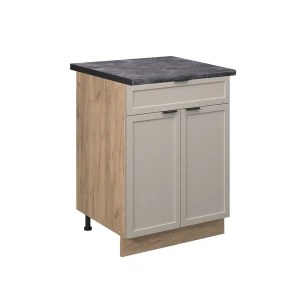 Keittiön alakaappi Fame-Line Harmaa beige 60 cm laatikolla, AP antrasiitti Vicco