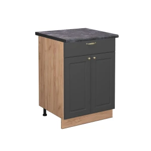 Meuble cuisine Fame-Line Anthracite-or 60cm avec tiroir, PT Anthracite Vicco