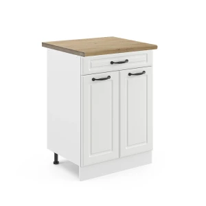 Szafka dolna do kuchni R-Line Biały domek wiejski 60 cm z szufladą, BP Dąb Vicco