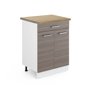Szafka dolna do kuchni R-Line Szlachetna szarość 60 cm z szufladą, BP Dąb Vicco