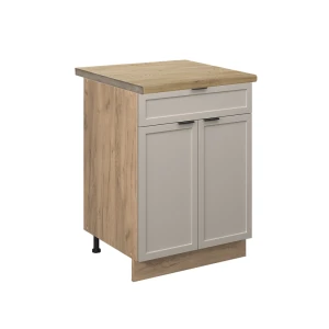 Szafka dolna do kuchni Fame-Line GreyBeige 60 cm z szufladą, BP Dąb Vicco