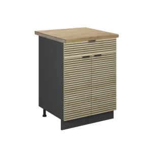Køkkenskab Fame-Line Panel i eg 60 cm med skuffe, BP Eg Vicco