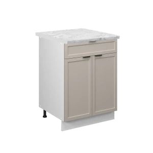 Kuchynská spodná skrinka Fame-Line GreyBeige 60 cm so zásuvkou, AP mramor Vicco