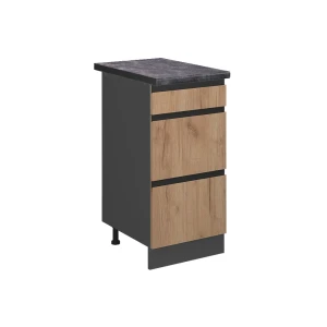Køkkenskab R-Line Gold power oak 40 cm med skuffer, BP Antracit Vicco