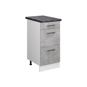 Szafka dolna do kuchni R-Line Beton 40 cm z szufladami, BP Antracyt Vicco